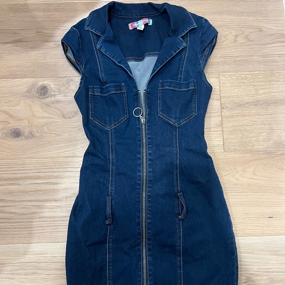 UO denim formfitting mini dress - XS - Picture 1 of 2